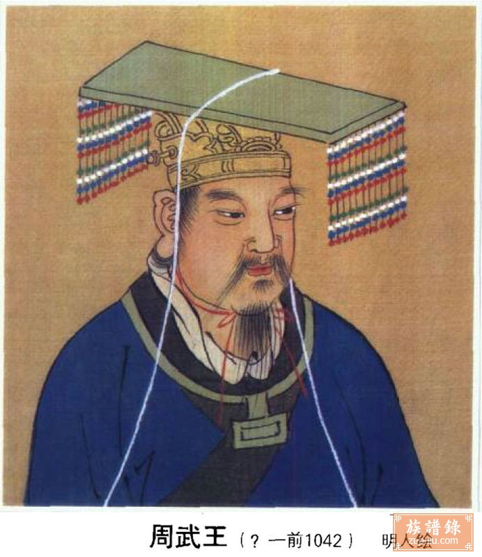 周武王(?--前1042)明人绘8