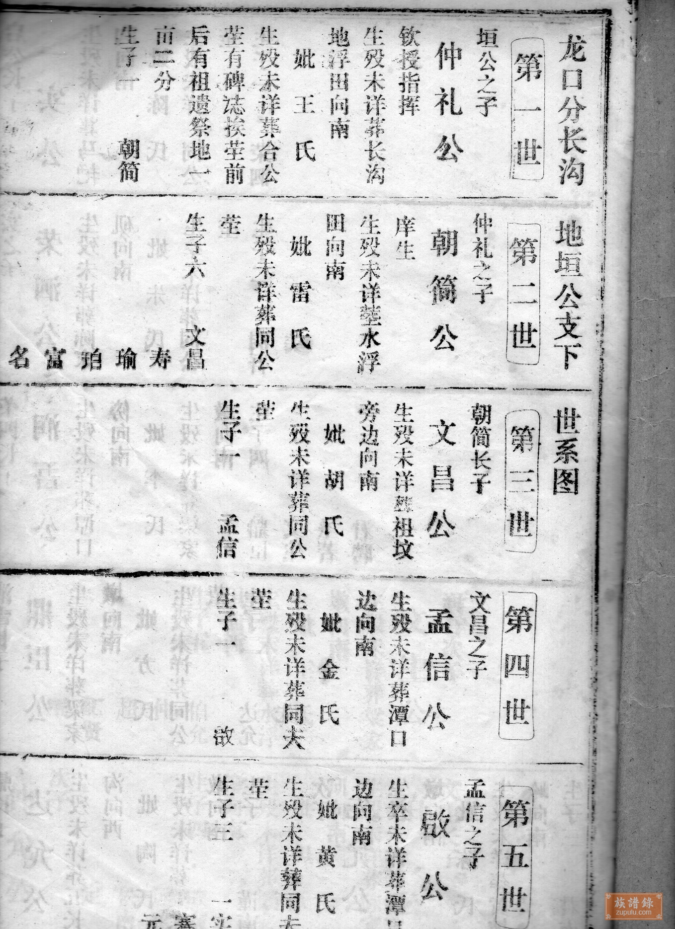 洪湖市长沟张氏族谱